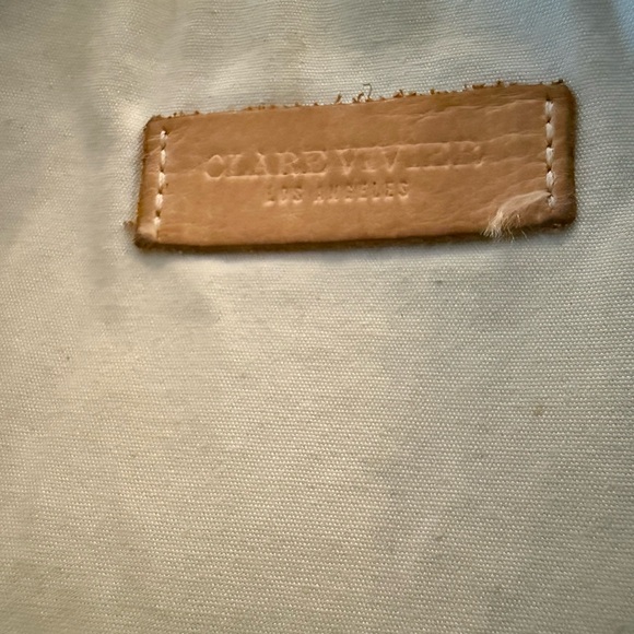 Clare V Blue Leather Clutch with Red Zipper - Picture 5 of 6